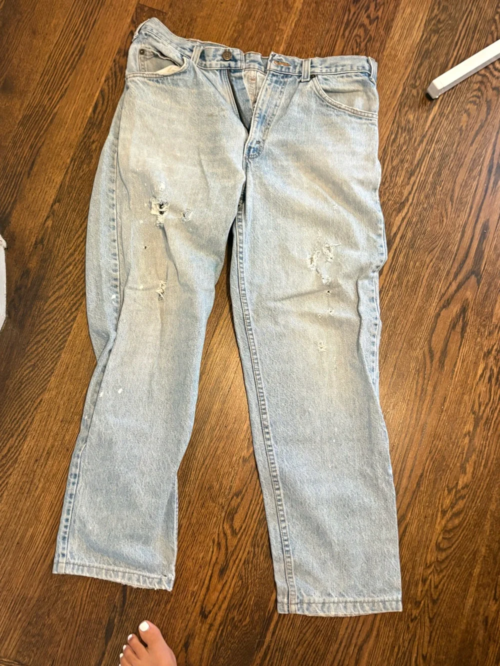 Levi's vintage Light Blue Relaxed Fit Distressed Jeans